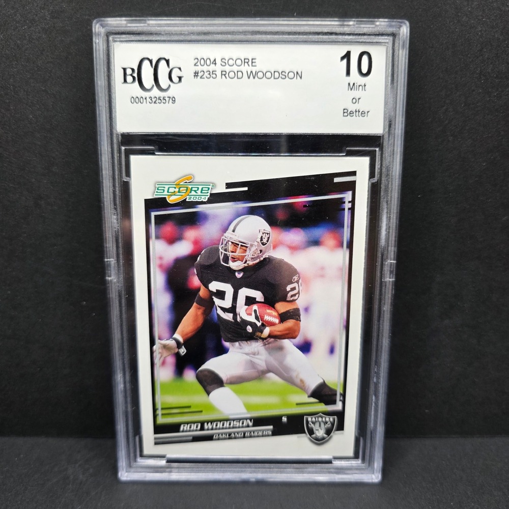 Score Rod Woodson 2004 Football Card BCCG 10 Mint Oakland Raiders #235